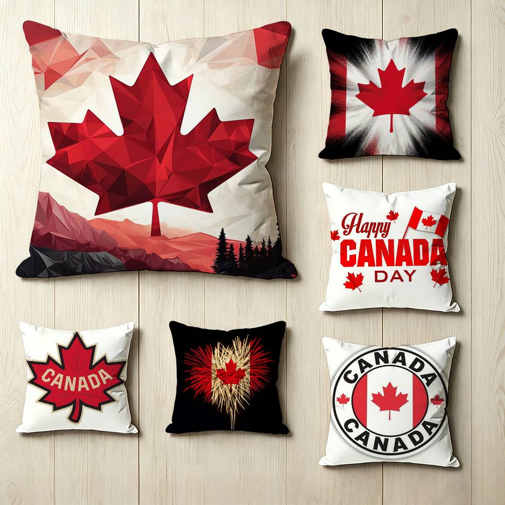 Home Textiles Canada - C-캐나다의 멋진 국기 사각형 양면 인쇄