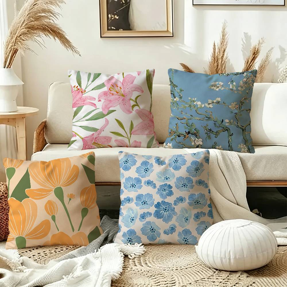 추상적인 꽃무늬 시장 쿠션 커버 자동차 장식용 베개 커 - Home Textiles Market 리뷰 및 가격