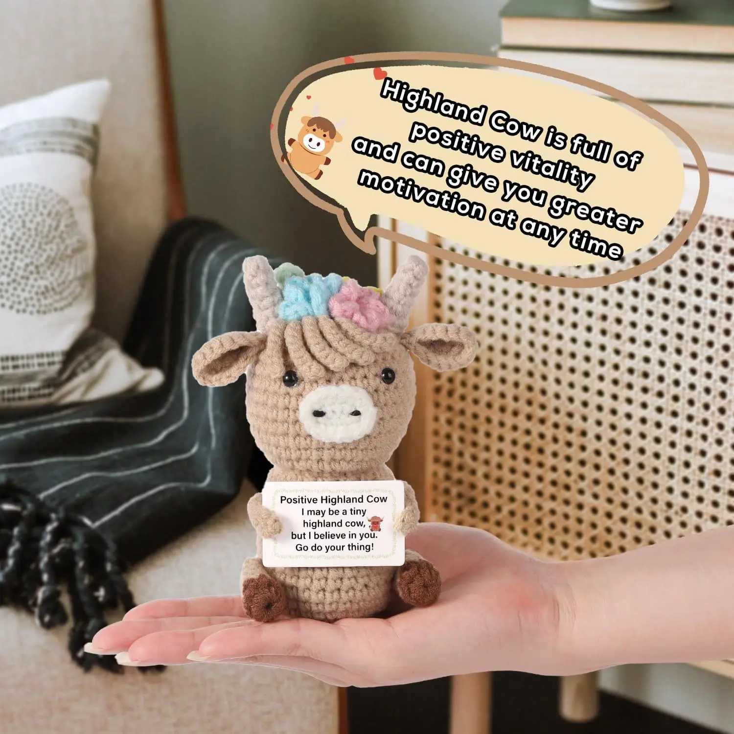 크로셰 감정소녀 인형 장식 책상 액세서리 긍정 에너지  - Home Textiles Europe 리뷰 및 가격