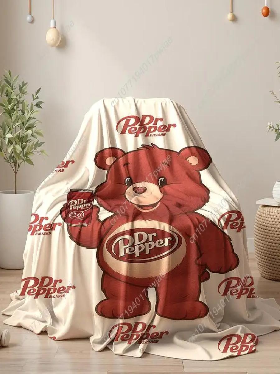닥터 페퍼 베어 플란넬 담요 부드럽고 따뜻한 기계 세탁 - Home Textiles Throw 리뷰 및 가격
