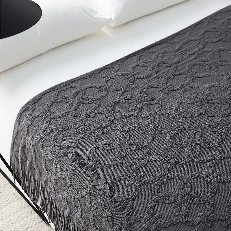 노르딕 니트 베드 러너 부드러운 직물 베드 플래그 &  - Home Textiles Throw 리뷰 및 가격