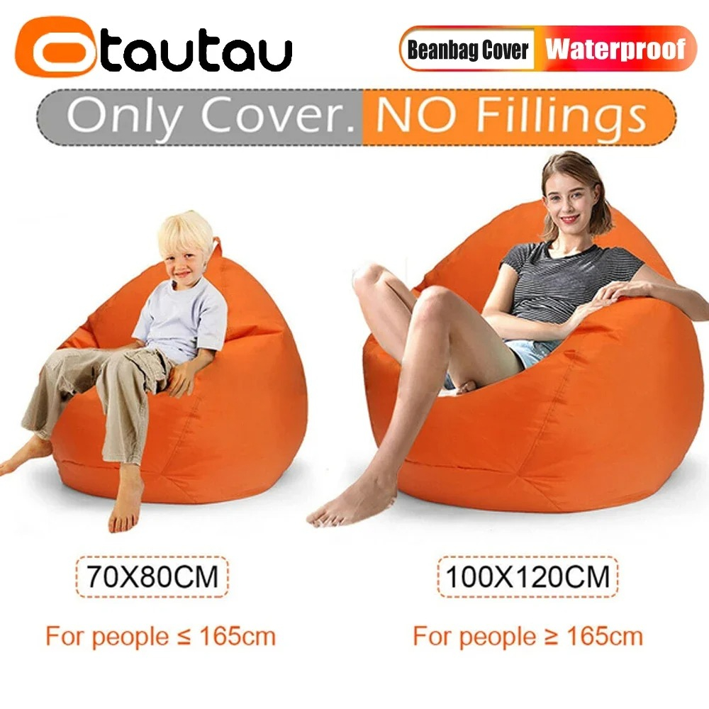 OTAUTAU 야외 방수 빈 백 커버, 충전재 없음,  - Floor Cushion Pouf 리뷰 및 가격
