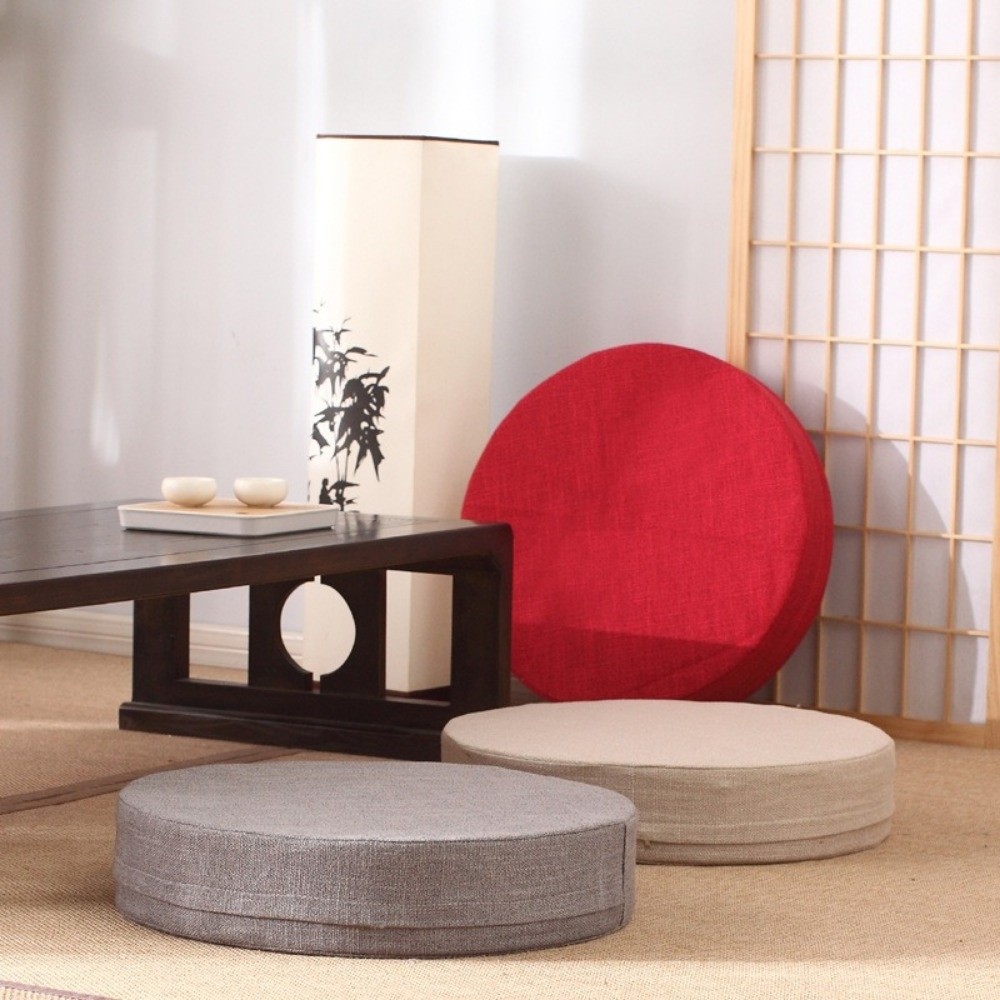 새로운 40x6cm 타타미 명상 쿠션 원형 린넨 요가  - Floor Cushion Pouf 리뷰 및 가격
