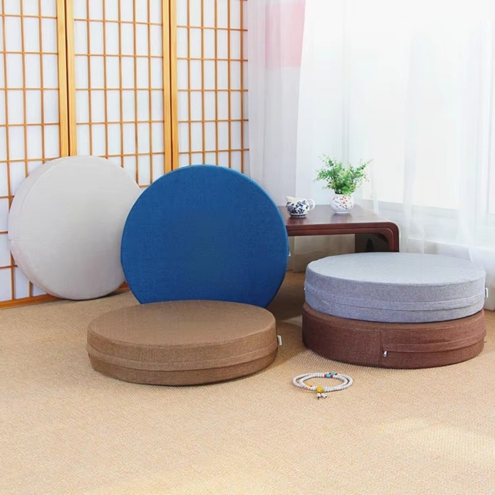 새로운 40x6cm 타타미 명상 쿠션 원형 린넨 요가  - Floor Cushion Pouf 리뷰 및 가격