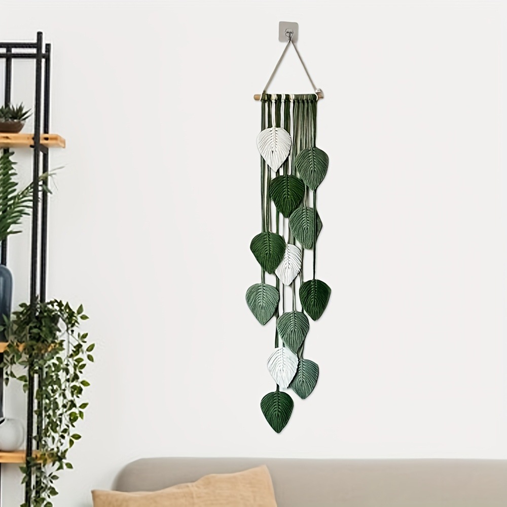 손으로 짠 잎사귀 벽걸이 태피스트리 침실 장식용 벽 예 - Home Textiles Europe 리뷰 및 가격