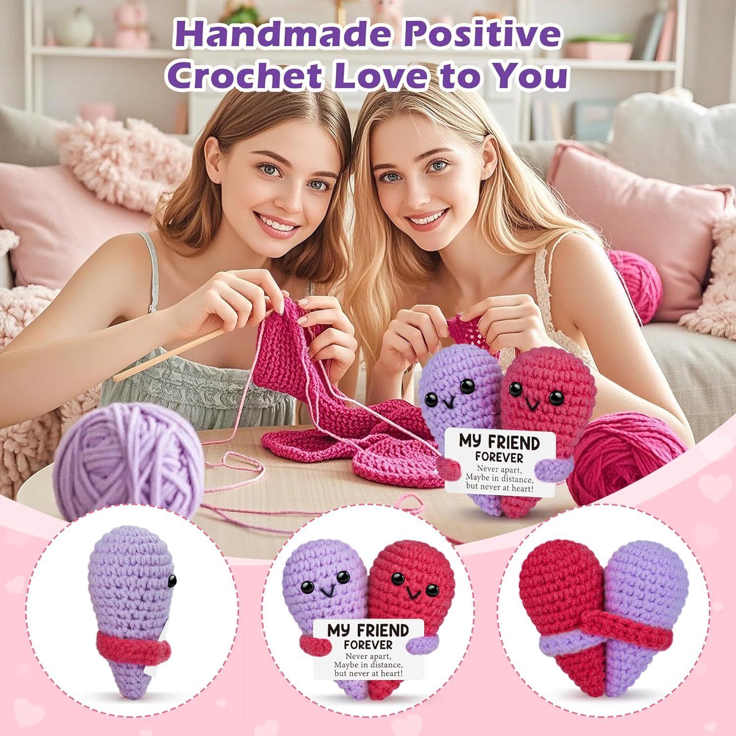귀여운 크로 셰 뜨개질 정서적 지원 심장 포옹 인형 데 - Home Textiles Europe 리뷰 및 가격