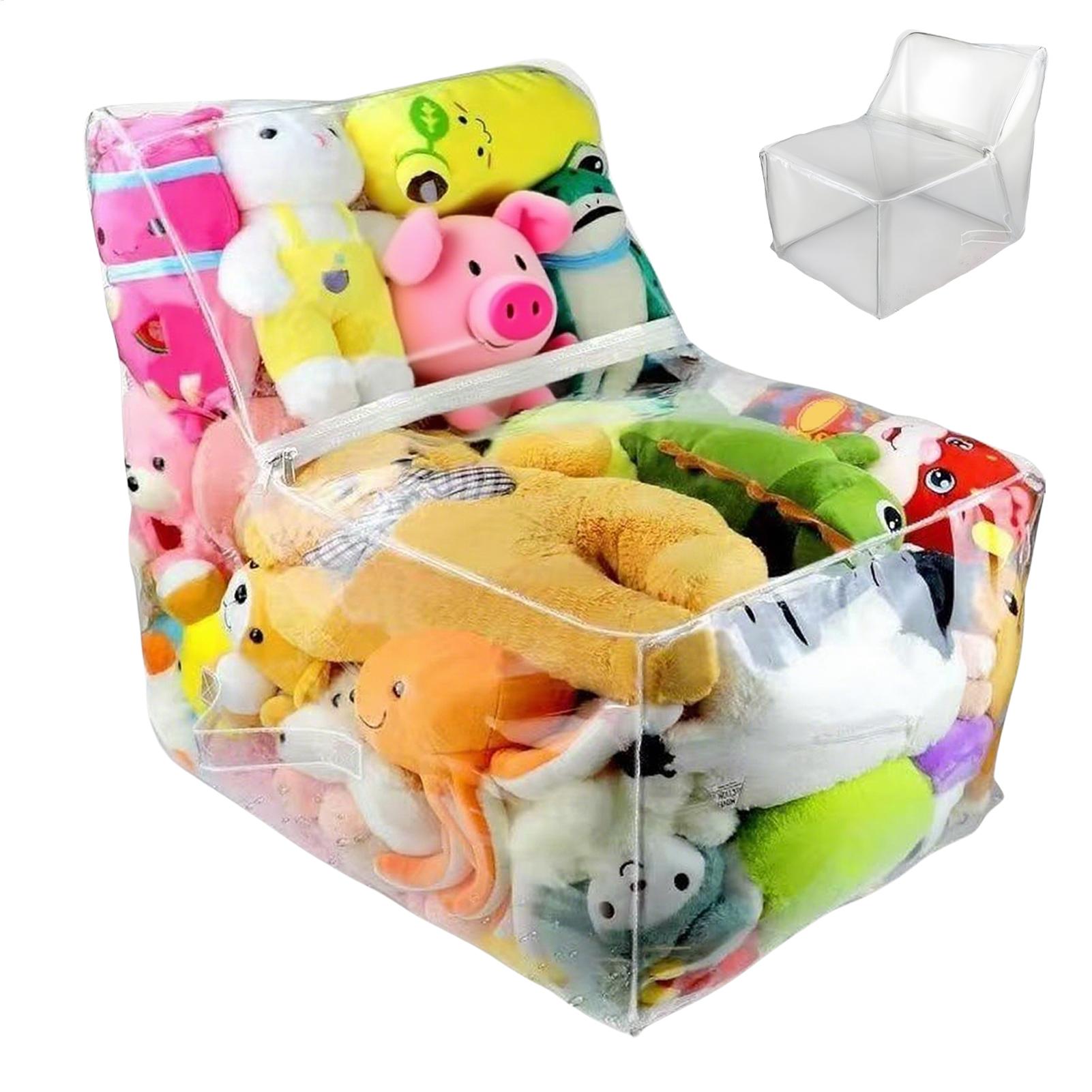 투명한 봉제인형 빈백 의자 커버 재사용 가능한 플러시  - Floor Cushion Pouf 리뷰 및 가격