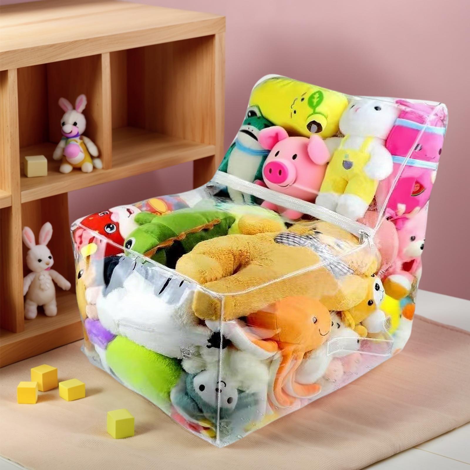 투명한 봉제인형 빈백 의자 커버 재사용 가능한 플러시  - Floor Cushion Pouf 리뷰 및 가격