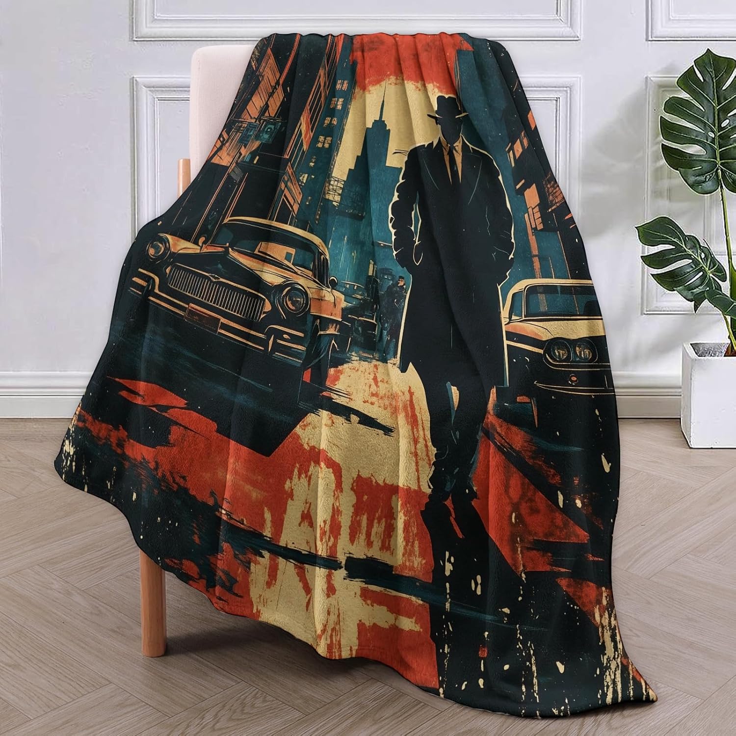 노아르 탐정 담요 여성용 선물, 범죄 플란넬 담요, 부 - Home Textiles Throw 리뷰 및 가격