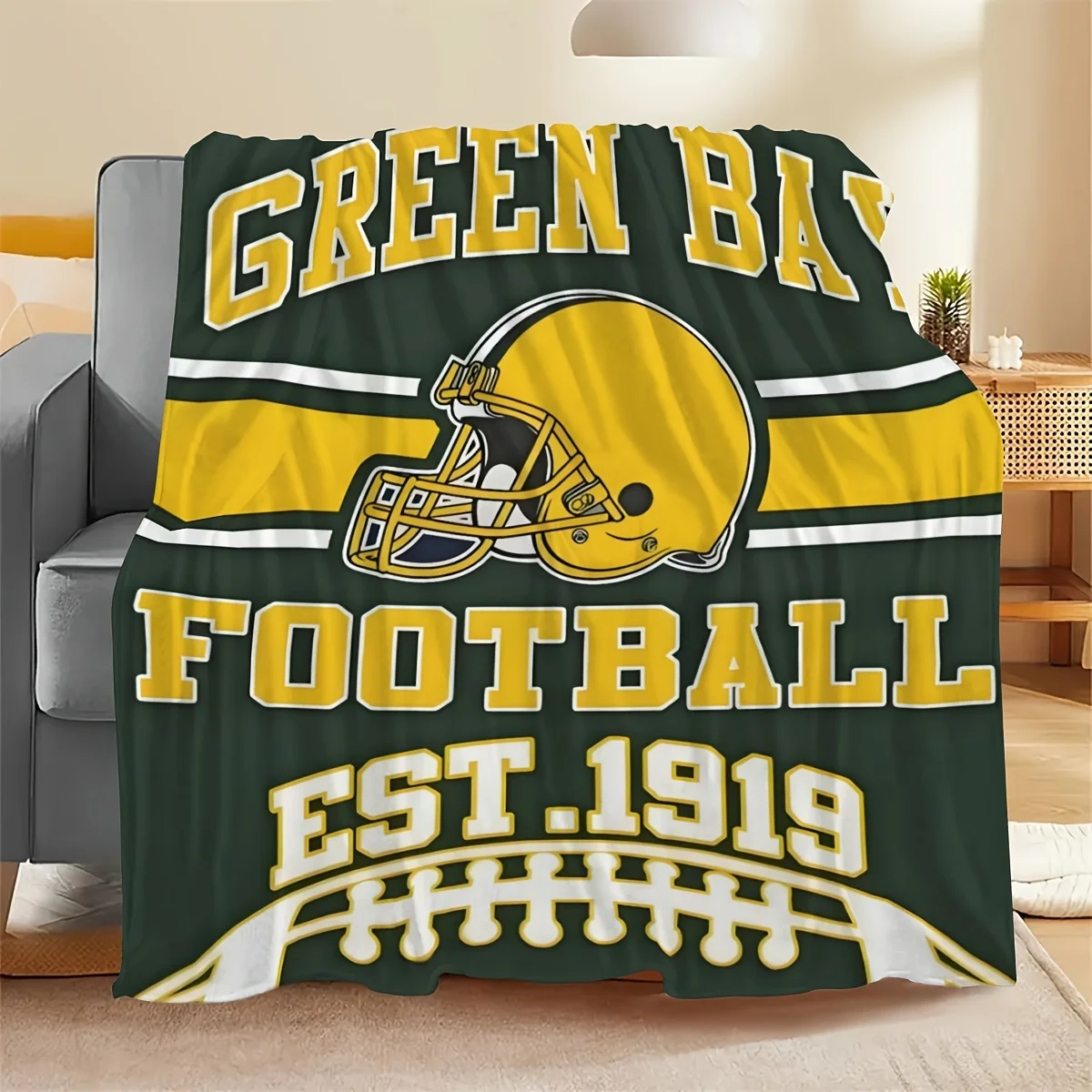 부드러운 풋볼 팀 담요 가벼운 그린베이 핑크 플란넬 커 - Home Textiles Throw 리뷰 및 가격