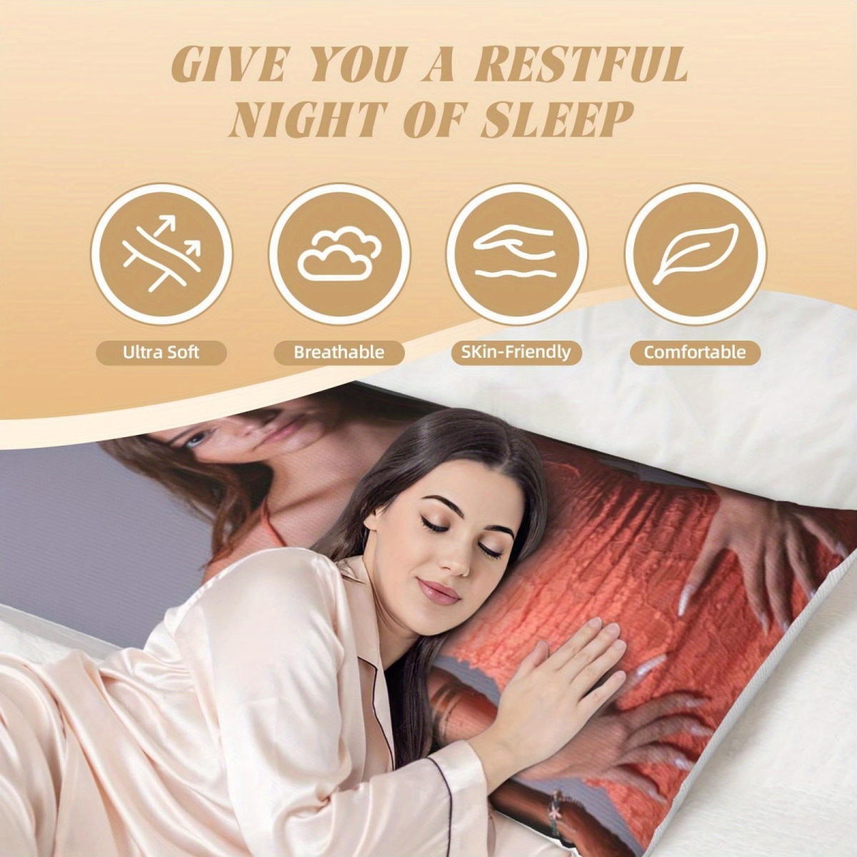 맞춤형 사진 바디 베개 커버 1개 – 프린트 디자인의  - Home Textiles & Decorations 리뷰 및 가격