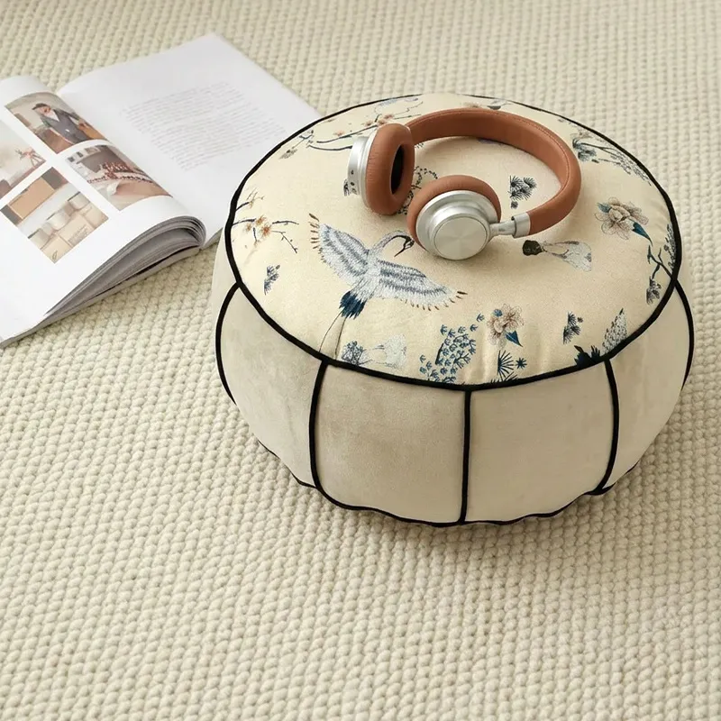 중국식 원형 바닥 푸프, 거실, 침실, 발코니, 베이  - Floor Cushion Pouf 리뷰 및 가격