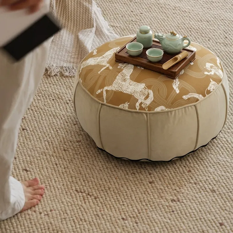 중국식 원형 바닥 푸프, 거실, 침실, 발코니, 베이  - Floor Cushion Pouf 리뷰 및 가격